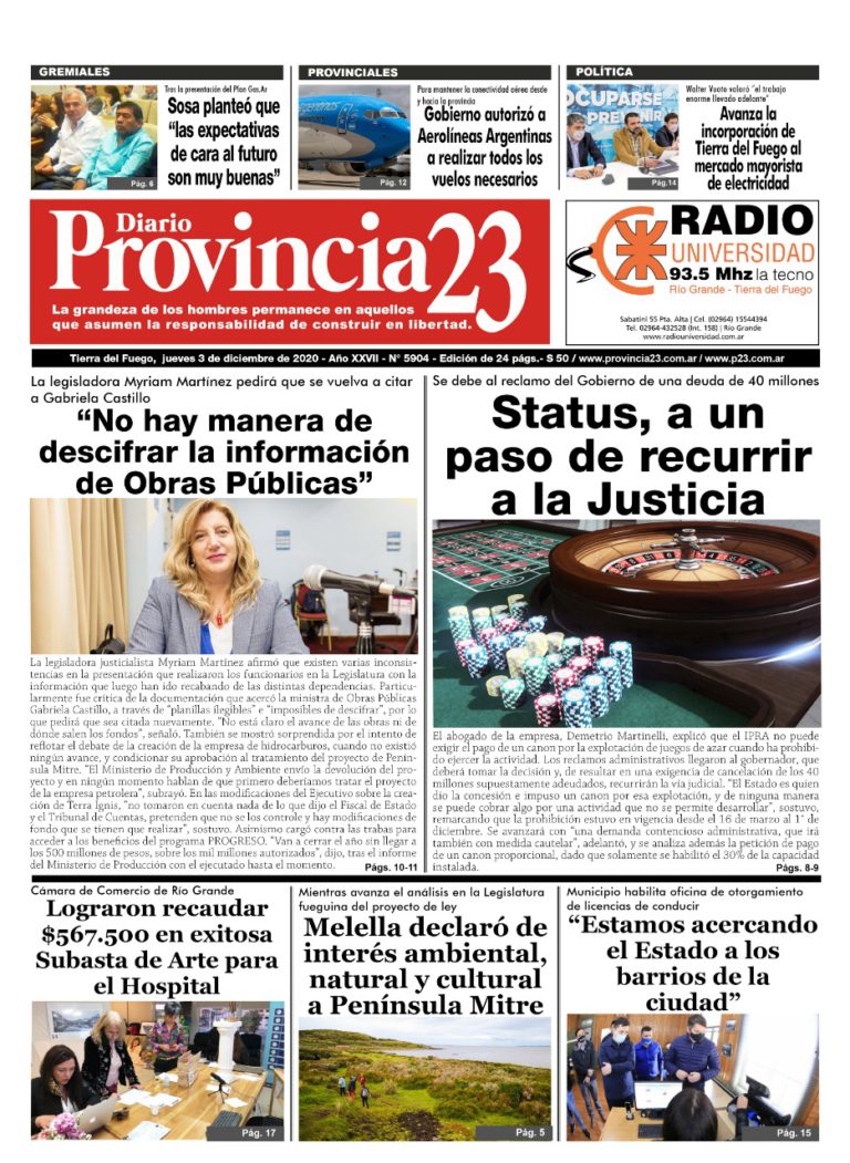 Diario – 03/12/ 2020 – N° 5903