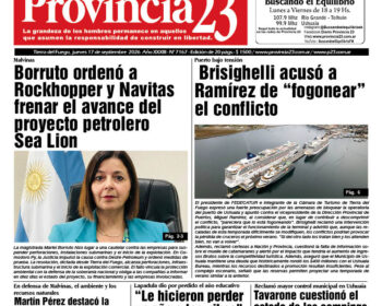 Tapa Diario Provincia 23 N° 7172