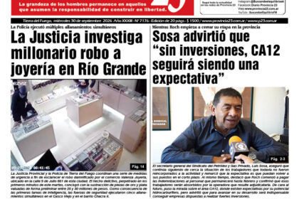Tapa Diario Provincia 23 N° 7181