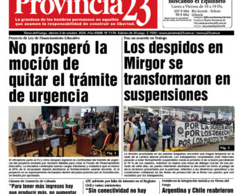 Tapa Diario Provincia 23 N° 7183