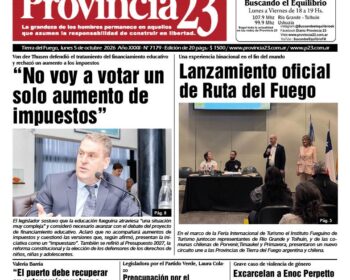 Tapa Diario Provincia 23 N° 7184