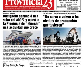 Tapa Diario Provincia 23 N° 7185