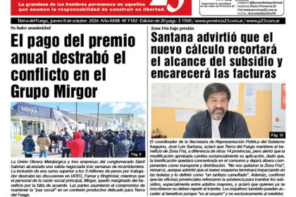 Tapa Diario Provincia 23 N° 7187
