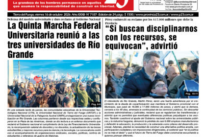 Tapa Diario Provincia 23 N° 7192