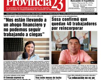 Tapa Diario Provincia 23 N° 7197
