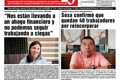 Tapa Diario Provincia 23 N° 7198