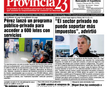 Tapa Diario Provincia 23 N° 7200