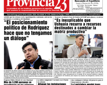 Tapa Diario Provincia 23 N° 7201
